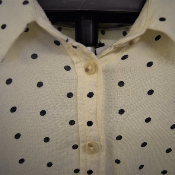 BDG Polka Dot Shirt (Black & Creamy White) - Picture 2 of 3